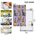 thumbnail image 6 of Yayeee 2 Pack Hand Towels for Bathroom 100% Cotton 16" x 28" Kitchen Towel, Halloween Pumpkin, 6 of 7