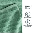 thumbnail image 3 of Mainstays Performance Cotton 2-Piece Bath Sheet Set, Oversized Super Soft Quick Dry Fade Resistant, Textured Green, 3 of 6