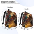 thumbnail image 2 of Disketp Colorful Bull Western Man Mochila de Lona Estampada, Mochila Escolar de Viaje Ligera para Estudiantes y Portátil-Small, 2 of 5