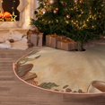 thumbnail image 5 of Sikiie Engraved Coffee On Kraft Paper Nativity Christmas Tree Skirt, Jesus Christian Winter Holiday Tree Mat Decoration(30-48IN)30", 5 of 6