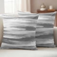 thumbnail image 2 of Gray White Outdoor Pillow Covers 20x20 Set of 2,Waterproof Patio Throw Pillowcase Protectors,Vintage Country Abstract Gradient Mottled Decorative Pillow Shams Cushion Covers for Seat Bed Couch Sofa, 2 of 8