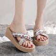 thumbnail image 1 of Zapatillas con punta abierta para mujer, sandalias cómodas, informales, cómodas, para la playa Wmkox8yii ytu4792, 1 of 8