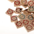 thumbnail image 3 of veasfak 50pcs Assorted Wooden Square Buttons Scrapbook DIY Sewing Craft Accessories, 3 of 7