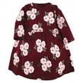 thumbnail image 3 of Hudson Baby Girl Cotton Dresses, Red Burgundy Floral, 5 Toddler, 3 of 4