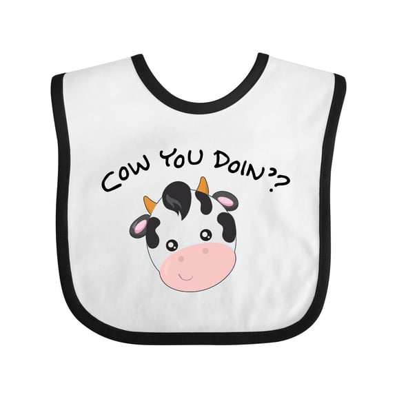 Inktastic Cow You Doin'? Cute Cow Boys or Girls Baby Bib