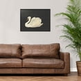 thumbnail image 3 of Minimalist Art Black-Frame White Swan Canvas Wall Art | Suitable for Bedroom Headboards / Living Room Accent Walls / Entryway Hallways - 8x10in Tranquil Art Style, 3 of 8