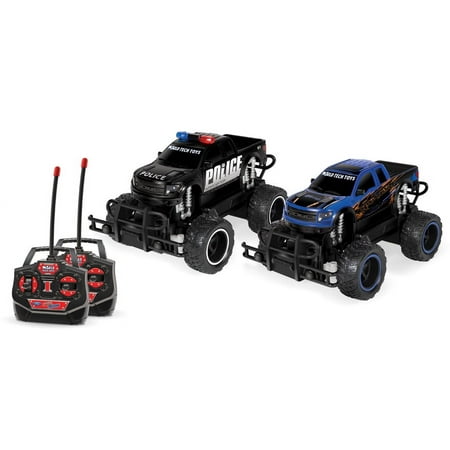 Ford F-150 SVT Raptor Police Pursuit 1:24 Electric RC Monster Truck Double Pack