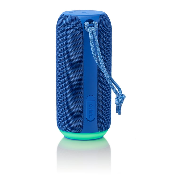 onn. Portable Bluetooth Speaker with LED Lighting, Cobalt, AAABLU100006889  