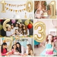 thumbnail image 4 of Globo de número 5 de foil blanco dorado 40" Yeodong, 4 of 7