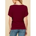 thumbnail image 5 of Made by Johnny Women's Dolman Drape Top with Side Shirring XL WINE, 5 of 6