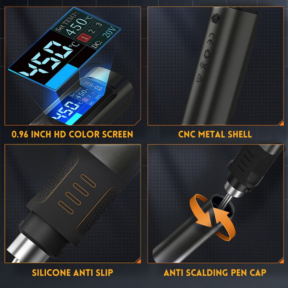 For FNIRSI HS02B For Smart Electric Soldering Iron PD 100W Constant Temperature Kits