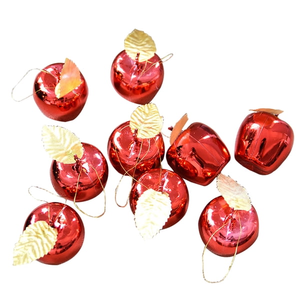 FELTECHELECTR 48 manzanas navideñas para colgar en el árbol de Navidad (rojas)