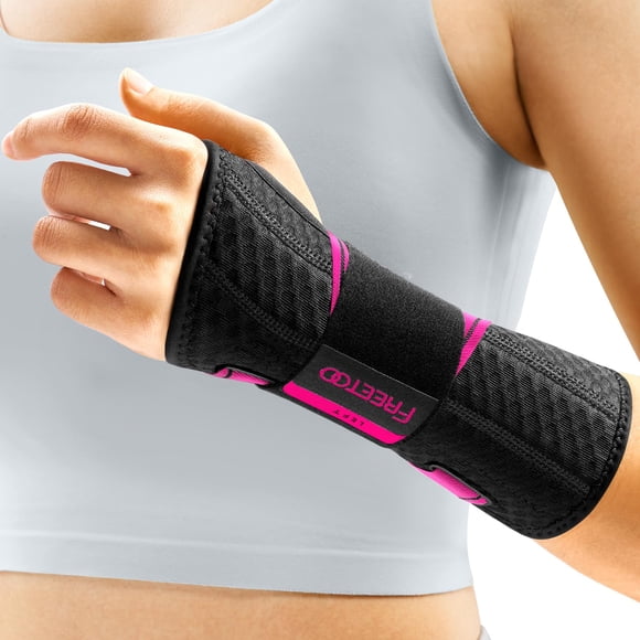 FREETOO Attelle de Poignet Main Gauche pour Tendinite, Entorse du Poignet, Souche, Soulagement de la Douleur Attelle de Poignet pour Canal Carpien, Arthrite, Immobilisation du Poignet