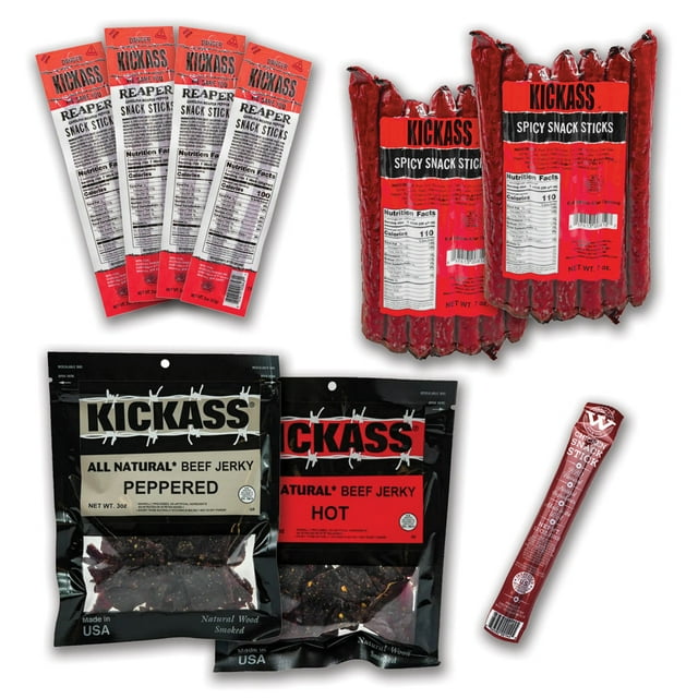 The LakeHouse Kickass Beef Jerky Spicy Bundle Hot and Spicy Beef