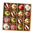 thumbnail image 2 of 16 piezas de adornos navideños de bolas colgantes, manualidades, colgantes, decoraciones navideñas para Acción de y festividades. Verde Blanco, 2 of 8