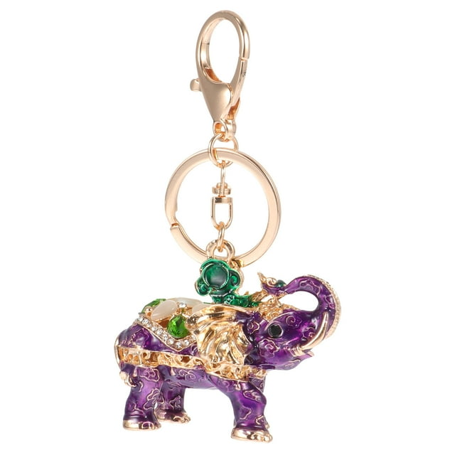 1pc adorable 3D elefante llavero colgante bolsa colgante decoración coche llavero colgante