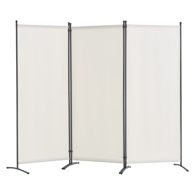 VEVOR Room Divider 3-Panel Folding Privacy Screen Fabric Partition Office White