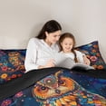 thumbnail image 5 of Feelyou Rustic Owl Flower Twin Comforter Sets, Mystic Hippie Galaxy Bedding Set, 2 Pieces, 5 of 8