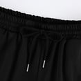 thumbnail image 5 of Fabrcox Capri Pants Men Elastic Waist Wide Leg Sweatpants for Men Baggy Lightweight Summer Hiking Workout Trousers Men with Pockets Black XXXL, 5 of 7