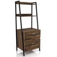 thumbnail image 6 of Frost 2-Drawer and 2-Shelf Wood File Cabinet, Light Hickory, 6 of 9