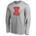 thumbnail image 2 of Men's Ash Illinois Fighting Illini Primary Logo Long Sleeve T-Shirt, 2 of 3