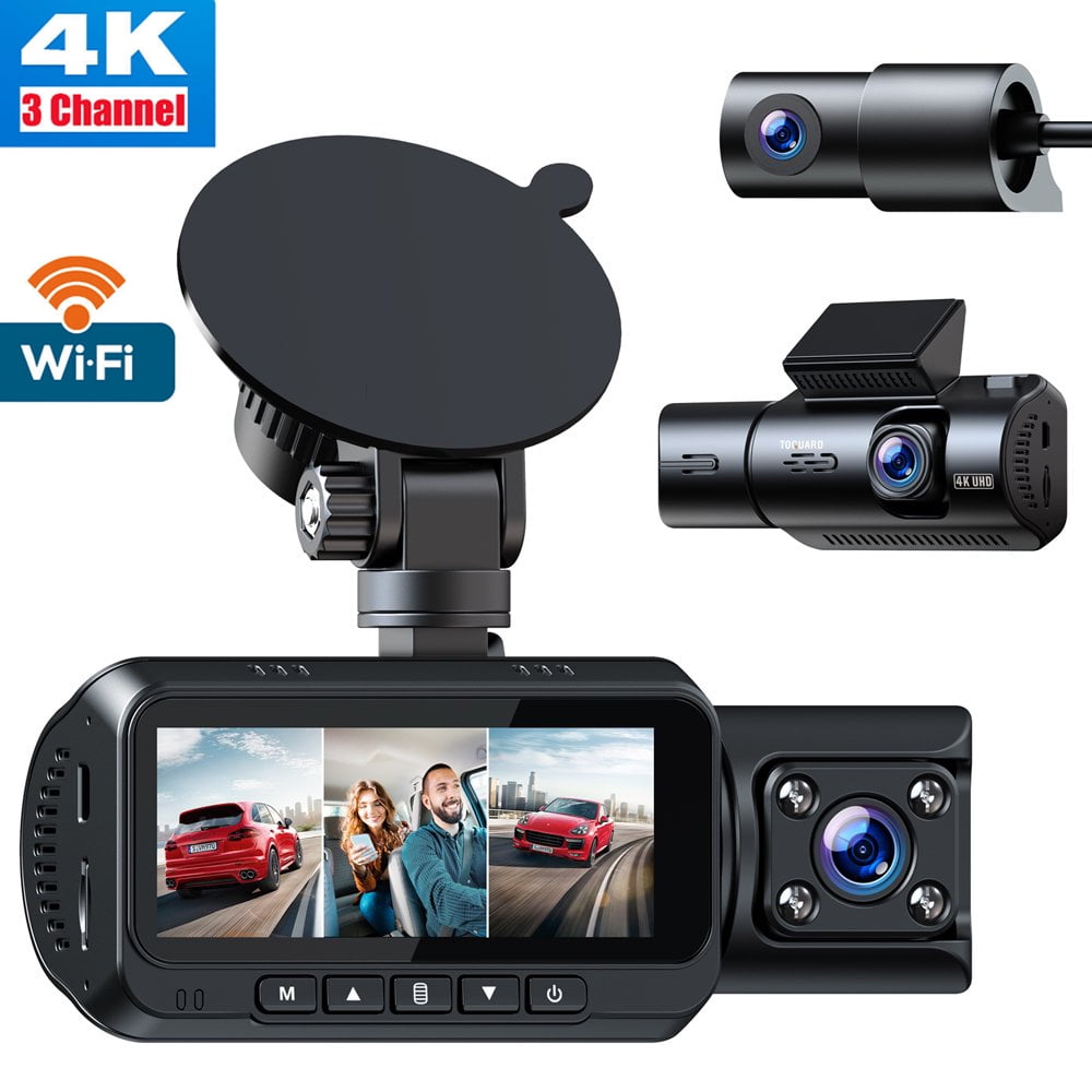 TOGUARD WiFi Camera for Car GPS 4K Dash Camera 1080P Car DVR Night