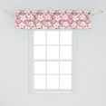 thumbnail image 2 of Ambesonne Cartoon Valance Pack of 2, Cherry Blossoms Petal, 54"X12", Dried Rose White Green, 2 of 3