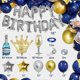 thumbnail image 2 of Happy Birthday Decorations for Men Navy Blue Gold Birthday Party Decorations Boys Balloon Arch Kit Navy Blue Gold Silver Party Supplies Decorations, 2 of 4