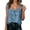 Blue, variant on Linen Tank Tops for Women 2026 Summer Casual Loose Square Neck Cute Bow Front Sleeveless Blouses Beach Vacation Shirt