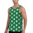 thumbnail image 2 of Easygdp Snowflake Men's Tank Top, Sleeveless Muscle T Shirts, Breathable, Quick-Dry, Loose for Gym, Running, Fitness - Large, 2 of 9