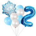 thumbnail image 1 of Suministros de fiesta decorativos de copo de nieve, globo de látex con número, globo de aluminio para niños, decoraciones de cumpleaños, verano e invierno, 1 of 4