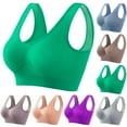 thumbnail image 5 of Xfvqtps Sports Bras for Women with Removable Chest Cushion Wireless Standard Strap Elastic Pullover Comfortable Breathable Yoga Bra Purple, 5 of 5