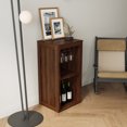 thumbnail image 2 of Living Room Cabinets Brown walnut color modular wine bar Cabinet with Storage Shelves with Hutch for Dining Room,Wooden Cabinets, 2 of 13