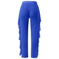 thumbnail image 6 of Glisme Casual Pants For Women Mesh Ruffle Trim Cover Up Pants Beach Cover Up Wrap Bikini Shiny Wraps Cover Ups For Swimwear Pants Blue Trousers Flexible Fit, 6 of 6