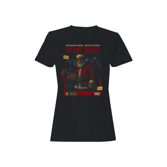 Silent Night Horror Holiday Design Women's T-shirt