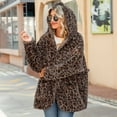 thumbnail image 3 of Lovskoo Womens Full Zip Up Hoodie Fuzzy Fleece Jacket Winter Double-Sided Velvet Coat Outerwear Coat Black, 3 of 6