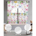 thumbnail image 2 of Pink Spring Floral Easter Swag Curtains for Living Room/Bedroom Windows, Pastoral Tulip Flower Kitchen Curtains and Valances Set 36 Inch Length, Light Filtering Swags Valance Curtain Panels, 2 of 5