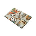 thumbnail image 3 of FCXZI Environmentally Friendly Easy To Clean Owls Colorful Wings Bath Mat 24x16in, 3 of 5