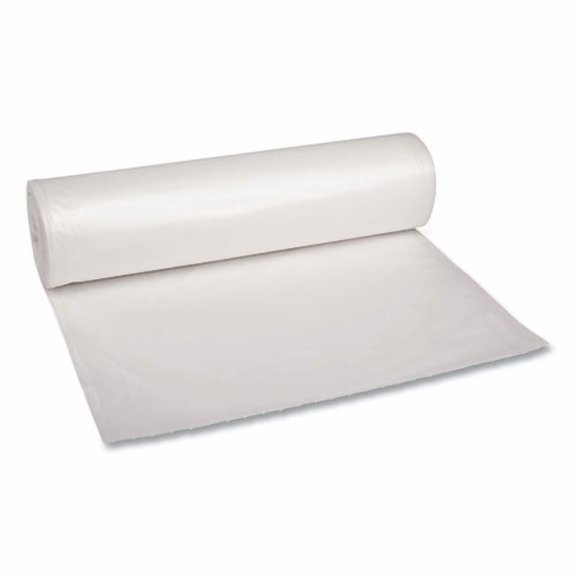 Recycled Low-Density Polyethylene Can Liners, 60 gal, 1.1 mil, 38" x 58", Clear, Perforated, 10 Bags | Bundle of 2