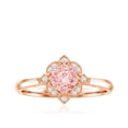 thumbnail image 4 of Rosec Jewels Vintage Style Lab Grown Pink Diamond Engagement Ring 1 Carat - IGI Certified Fancy Pink Diamond Ring (VS1 Grade), 18K Rose Gold, US 5.50, 4 of 8