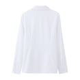 thumbnail image 5 of YANGXINX Womens Dress Shirts Long Sleeve Button Down Solid Lapel Collar Tunic Tops Regular Fit Stretch Casual Business Office Work Blouses, 5 of 6