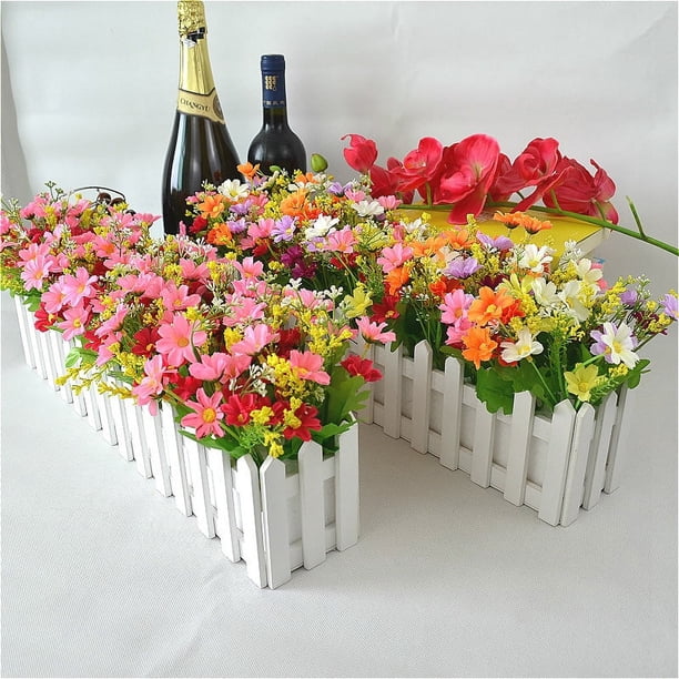 Conjunto de flores artificiales para sala de estar, ventana, decoración de bodas, restaurante de flores, cibercafé, diseño de exposición inmobiliaria, bonsái de flores artificiales