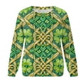 thumbnail image 4 of Xuyuer Womens St Patrick's Day Sweatshirt Shirt Shamrock Clover Printed Long Sleeve Pullover Tops, 4 of 7