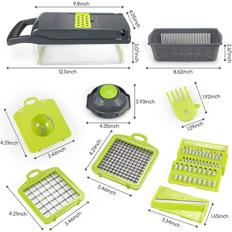 kydely Vegetable Chopper Cutter,Mandoline Slicer Food Onion Veggie Dicer  with Container 