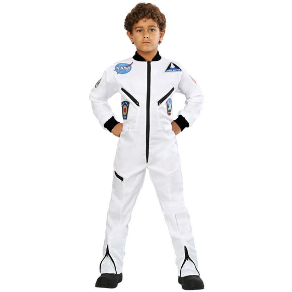 Kid's Astronaut Costume White Jumpsuit Astronaut Costume