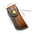 thumbnail image 2 of Folding Knife Sleeve Multitools Pouches Leathers Sheath Belt Pocket Knife Holder for Outdoor Camping, BBQ, Hunting, 2 of 12