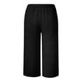 thumbnail image 5 of RUTAYY Women's Capri Pants Solid Color Straight Leg Casual High Waist Sports Loose Fit Daily Wear Classic Stylish Trousers, 5 of 5