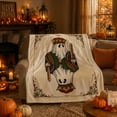 thumbnail image 5 of Ghost Spades K Throw Blanket, Halloween Fall Playing Card Fleece Blanket For Couch Sofa Bed Fall Room Decor Thanksgiving Gift (1PC, 27.5"x39.4"), 5 of 7