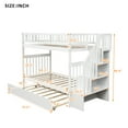 thumbnail image 7 of Stairway Bunk Beds Twin Over Twin with 4 Storage Shelves in The Steps and a Twin Trundle Teens Bedroom, Guest Room Furniture, 7 of 7