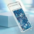 thumbnail image 6 of Compatible with Google Pixel 8 Pro Liquid Case Glitter Cute Clear Phone Case Shiny Floating Quicksand Shockproof Protective Soft TPU Girly Women Case for Google Pixel 8 Pro 5G Love Blue YB, 6 of 14